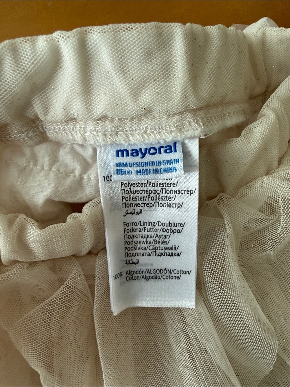 Mayoral White Sparkle Tutu 18m - Picture 2 of 4